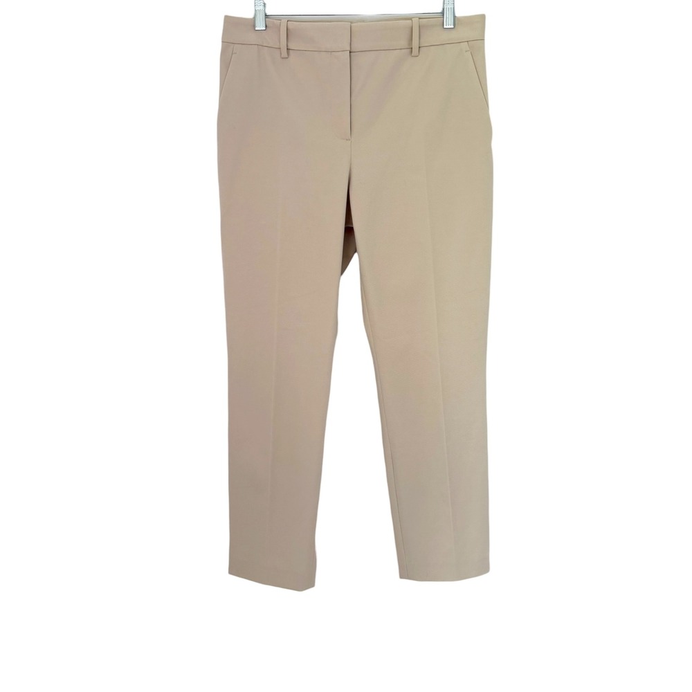 Theory Treeca 2 J0804221 Bi-Stretch Cotton Twill Ankle Pants Khaki Size 8